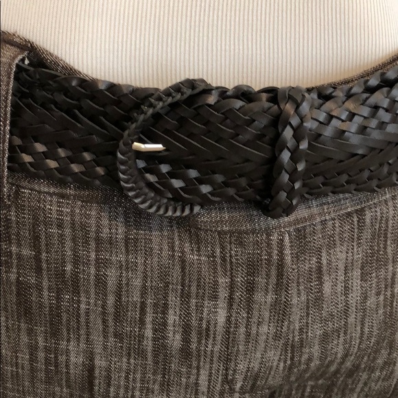 NWT Larry Levine 8P chocolate gray cropped pants - Picture 2 of 8